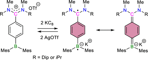 Anionic Boron- and Carbon-Based Hetero-Diradicaloids Spanned by a p-Phenylene Bridge