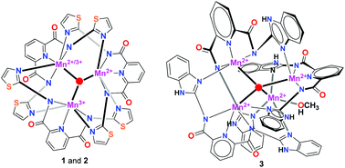 Oxo-bridged trinuclear and tetranuclear manganese complexes supported with nitrogen donor ligands: syntheses, structures and properties